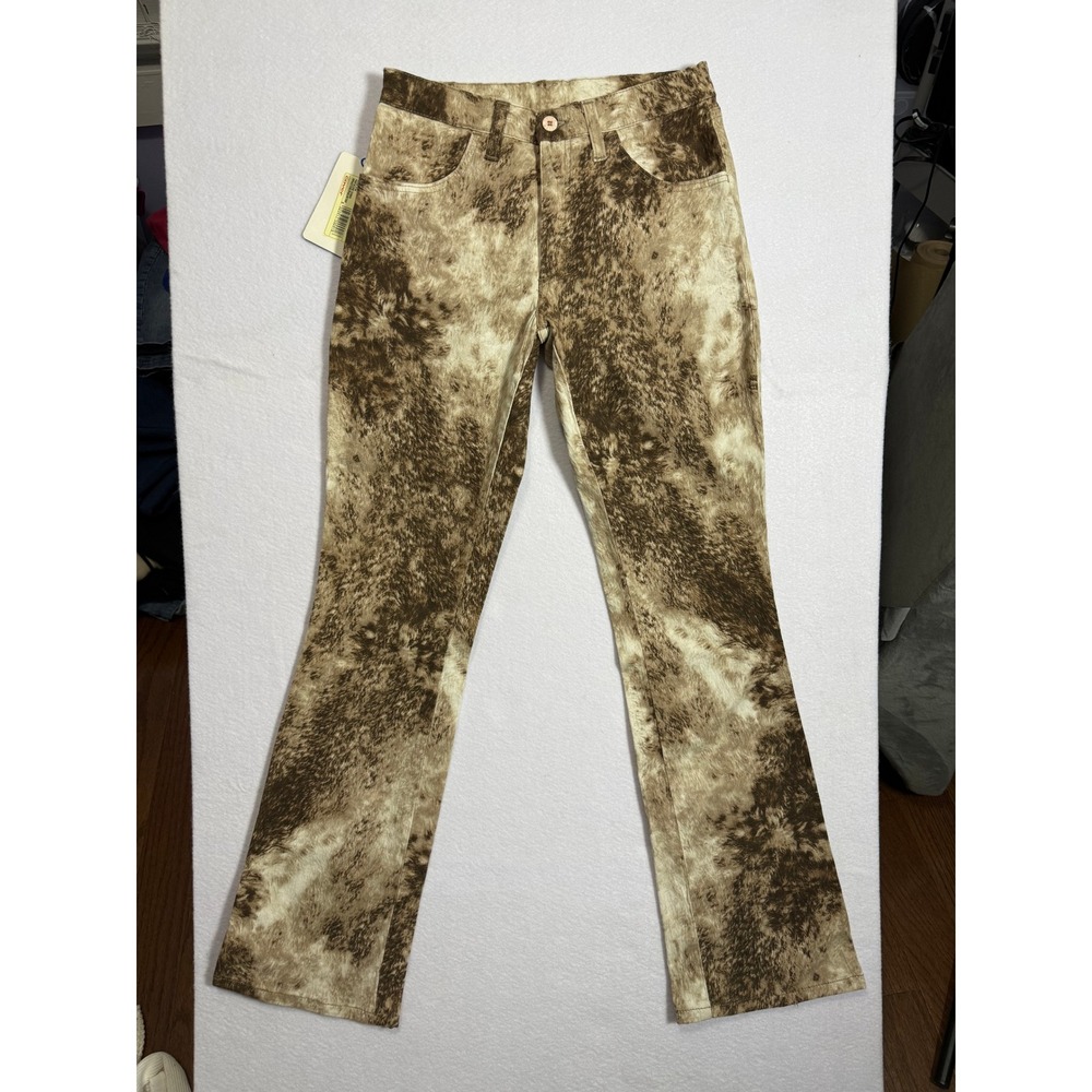Cover Vintage Cow Print Jeans Brown Cream Made in Italy Deadstock Size 30